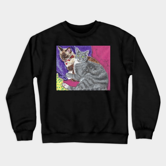 Siamese cat Crewneck Sweatshirt by SamsArtworks